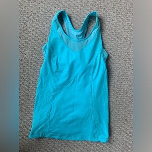 Lululemon Active Tank Built In Bra S 2 4 Blue Top